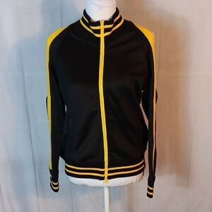 Half Heart Cold Shoulder Full Zip Bomber Jacket
